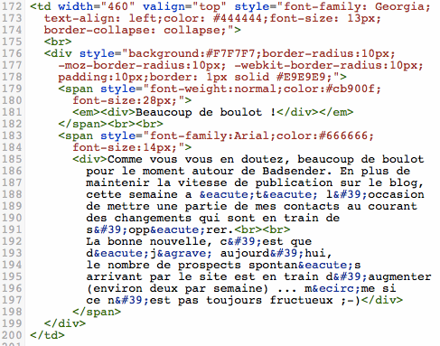 Outlook et le code html de vos emails, quelques explications