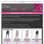 L'email de Chic Dressing avec les images