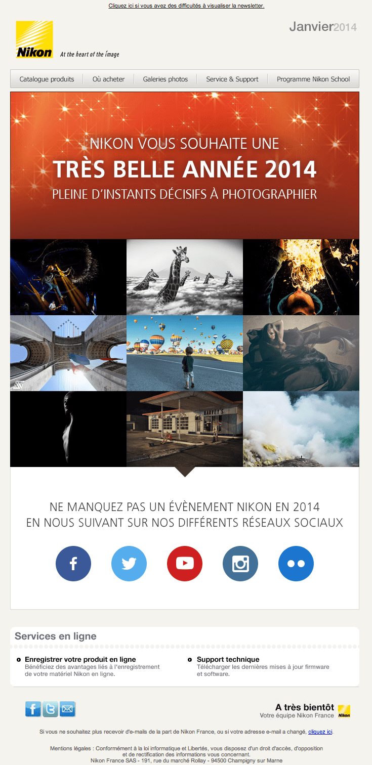 Newsletter nouvelle année  Web, enseignes, imprimerie