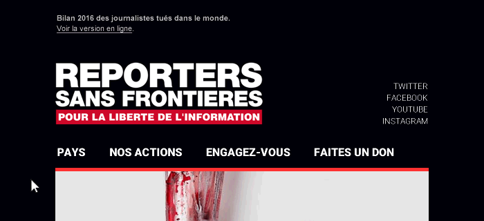 Menu Reporters Sans Frontières