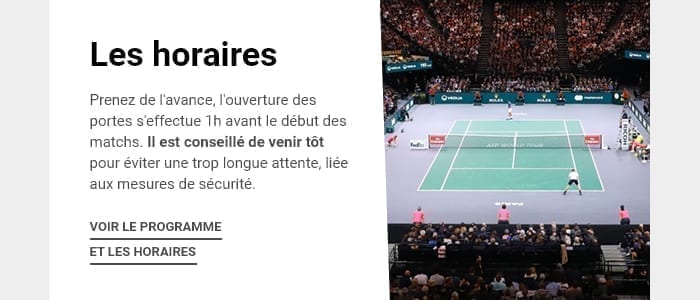 Schedule Module Rolex Paris Masters 2019