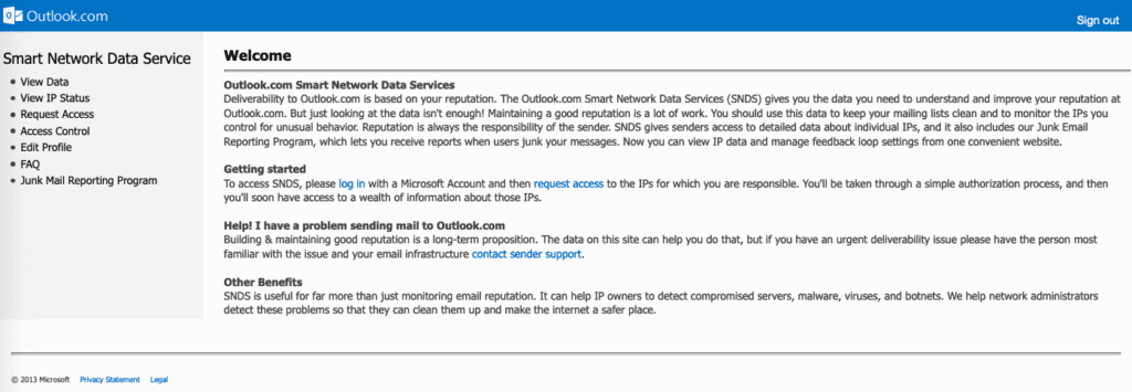 Outlook Postmaster tool for monitoring your reputation on Microsoft