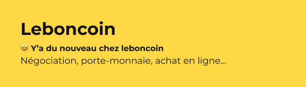 Exemple preheader annonce nouveautés Leboncoin