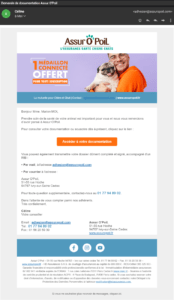 Rendu de l'email 1 du workflow de conversion