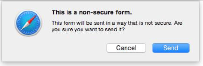 Example of a modal window displayed when receiving an email with a form.