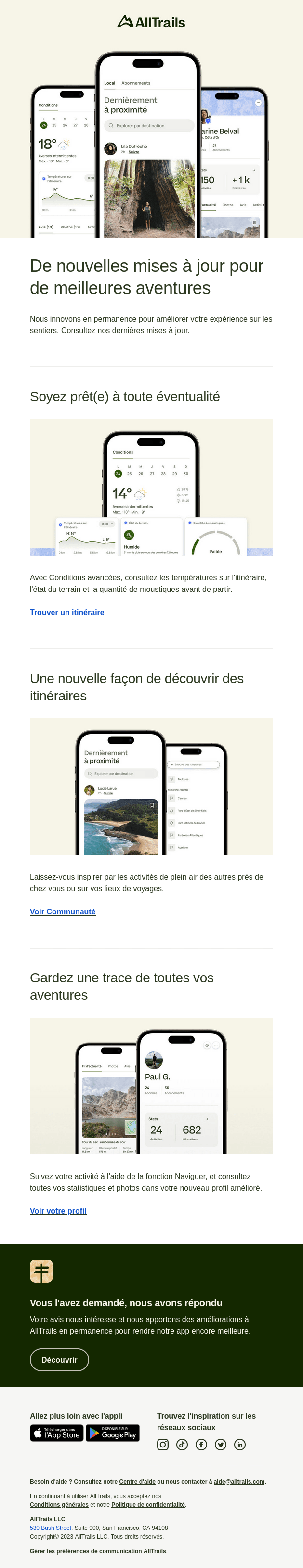 exemple email alltrails