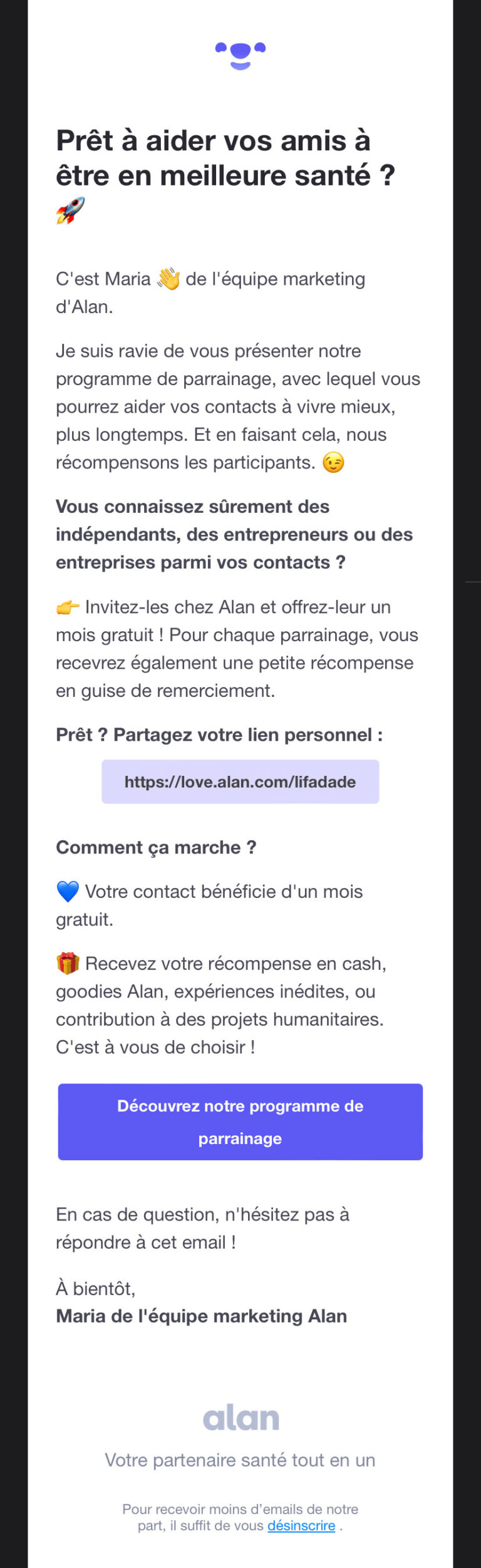 Exemple E-mail Alan
