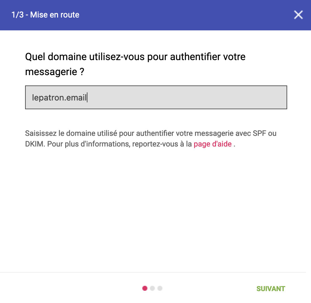 Étape 1/3 : Ajouter un nom de domaine
