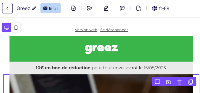 Multilingual management in Beefree Email Builder
