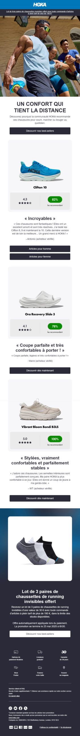 Email promotionnel HOKA