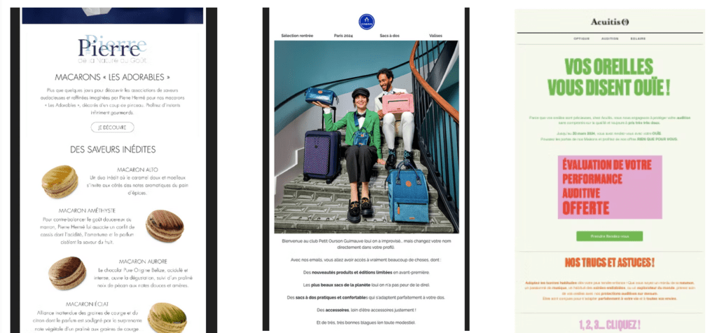 texte longs et centrés, typo custom, interlignage non adapté