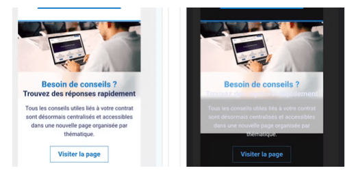 Background image et dark mode
